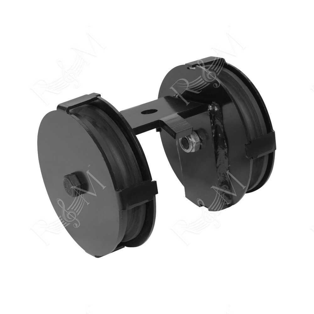 Eurotrack - Double Wheel Pulley 85 mm - nero
