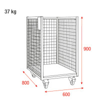 Carrello per fondali - Mezza misura