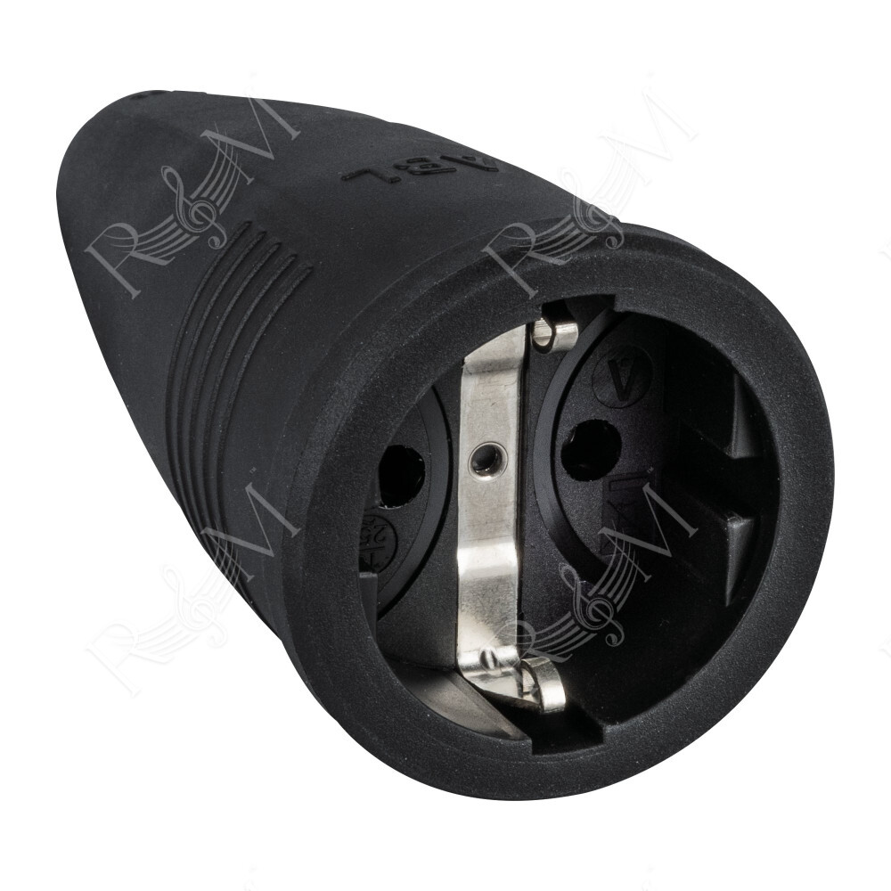 Rubber Schuko Connector Female 240 V - CEE 7/VII