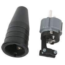 Connettore Schuko maschio in gomma