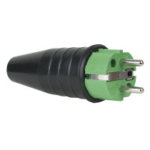 Connettore Schuko maschio in gomma