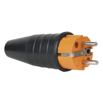 Connettore Schuko maschio in gomma