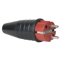 Connettore Schuko maschio in gomma