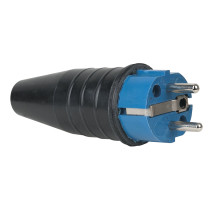 Connettore Schuko maschio in gomma