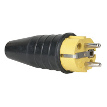 Connettore Schuko maschio in gomma