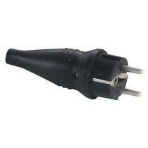 Connettore Schuko maschio in gomma