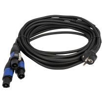 Schuko to Neutrik powerCON splitter 3-way 5 m