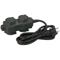 2 + 2-way IP20 Multisocket 3x 1.5 mm² 1.5 m