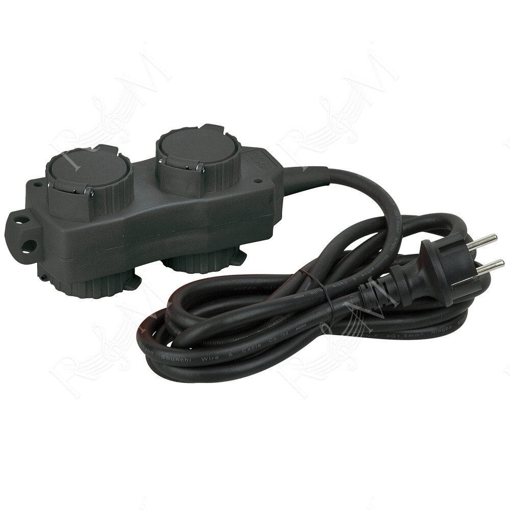 2 + 2-way IP20 Multisocket 3x 1.5 mm² 1.5 m