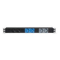 19" 1U CEE16A To 6x Sockets Collegamento trifase