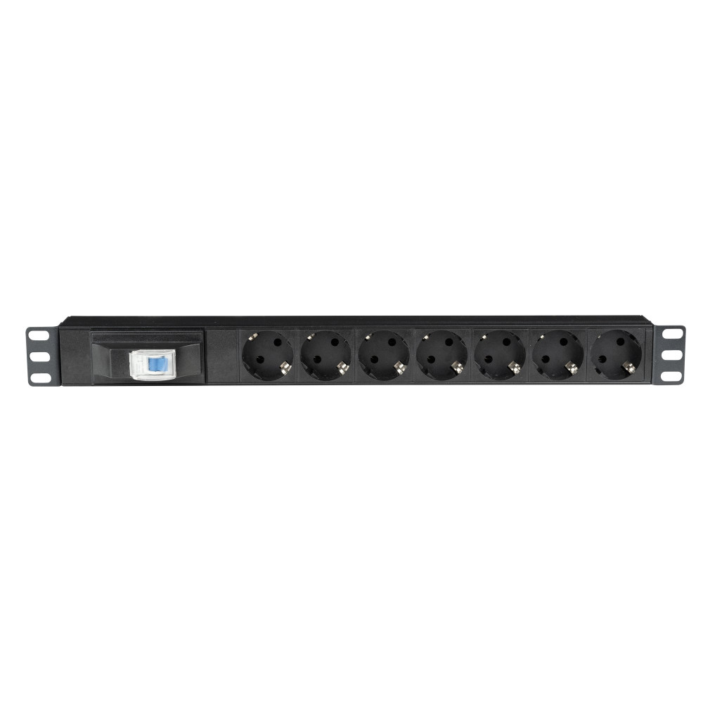 19" 1U Socketstrip 7 Con interruttore