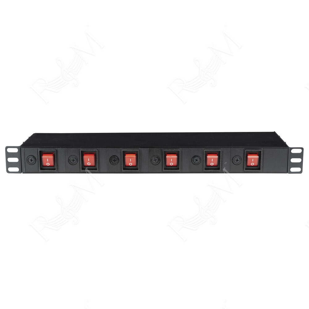 19" 1U Socketstrip 6 zone