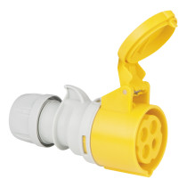 CEE 16 A/110 V 4P Plug - female - yellow Giallo - IP44
