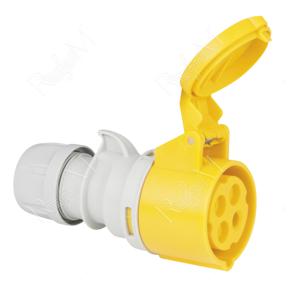 CEE 16 A/110 V 4P Plug - female - yellow Giallo - IP44