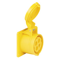 CEE 16 A/110 V 4P Socket - female - yellow Giallo - IP44