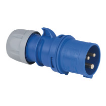 CEE 16 A/240 V - 3P Plug male Blu - IP44