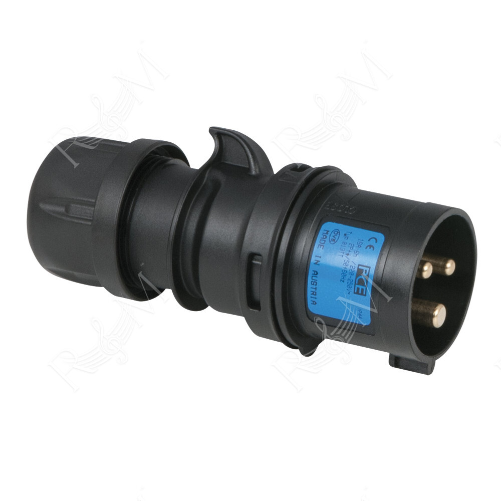 CEE 16 A/240 V - 3P Plug male Nero - IP44