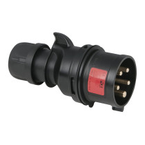 CEE 16 A/400 V 5-pin Plug male Nero - Turbo Terminal - screwless - IP44