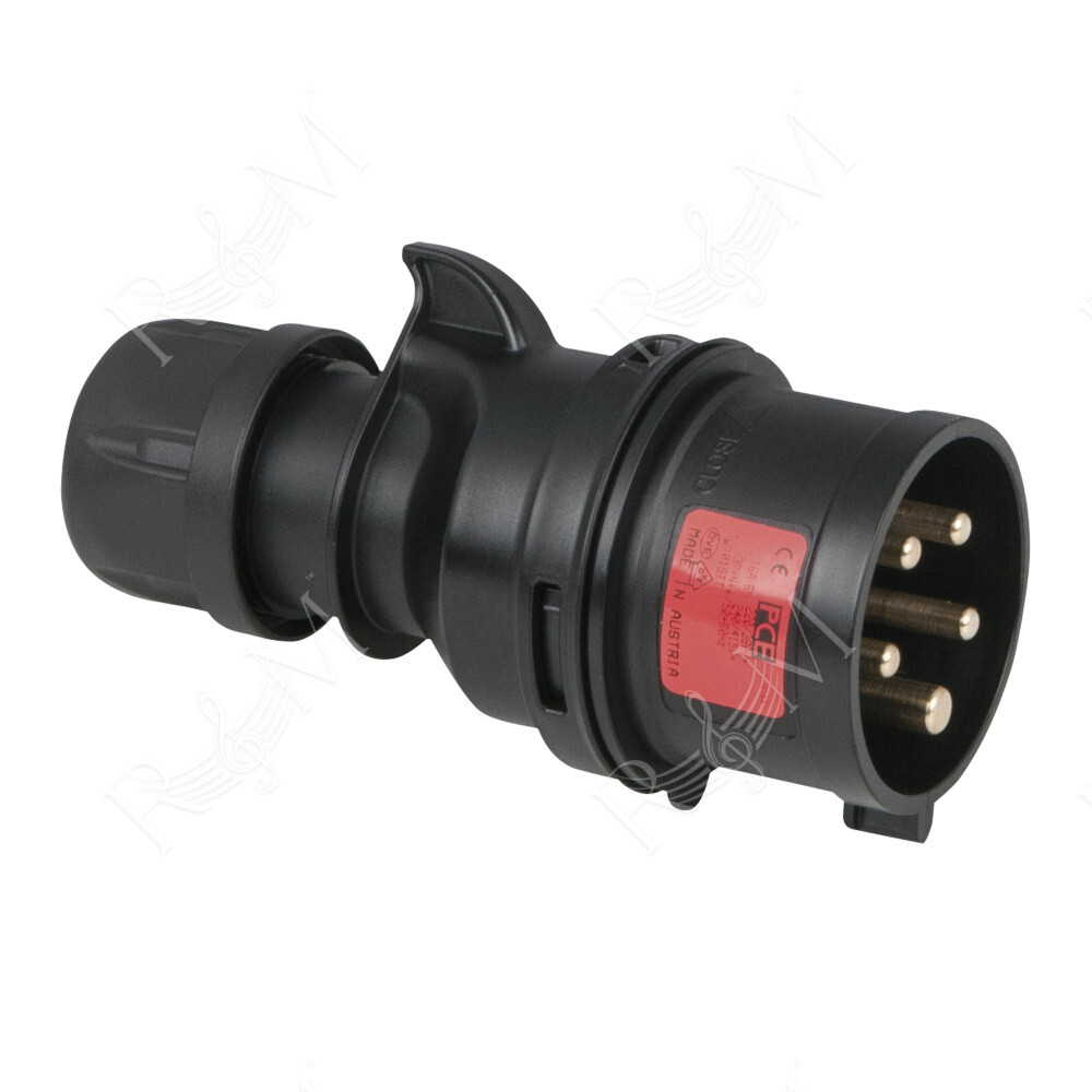 CEE 16 A/400 V 5-pin Plug male Nero - Turbo Terminal - screwless - IP44