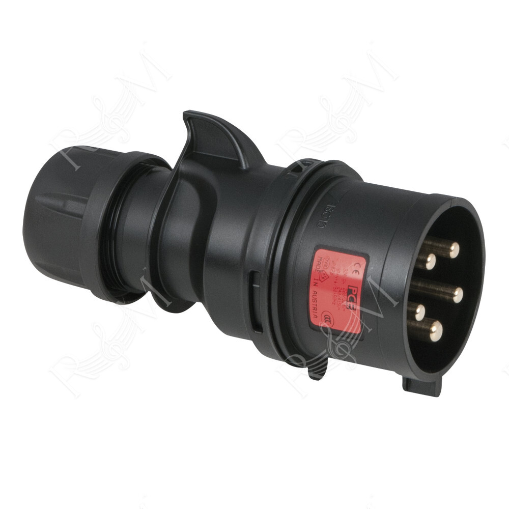 CEE 32 A/400 V 5-pin Plug male Nero - IP44