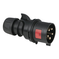 CEE 32 A/400 V 5-pin Plug male Nero - Turbo Terminal - screwless - IP44