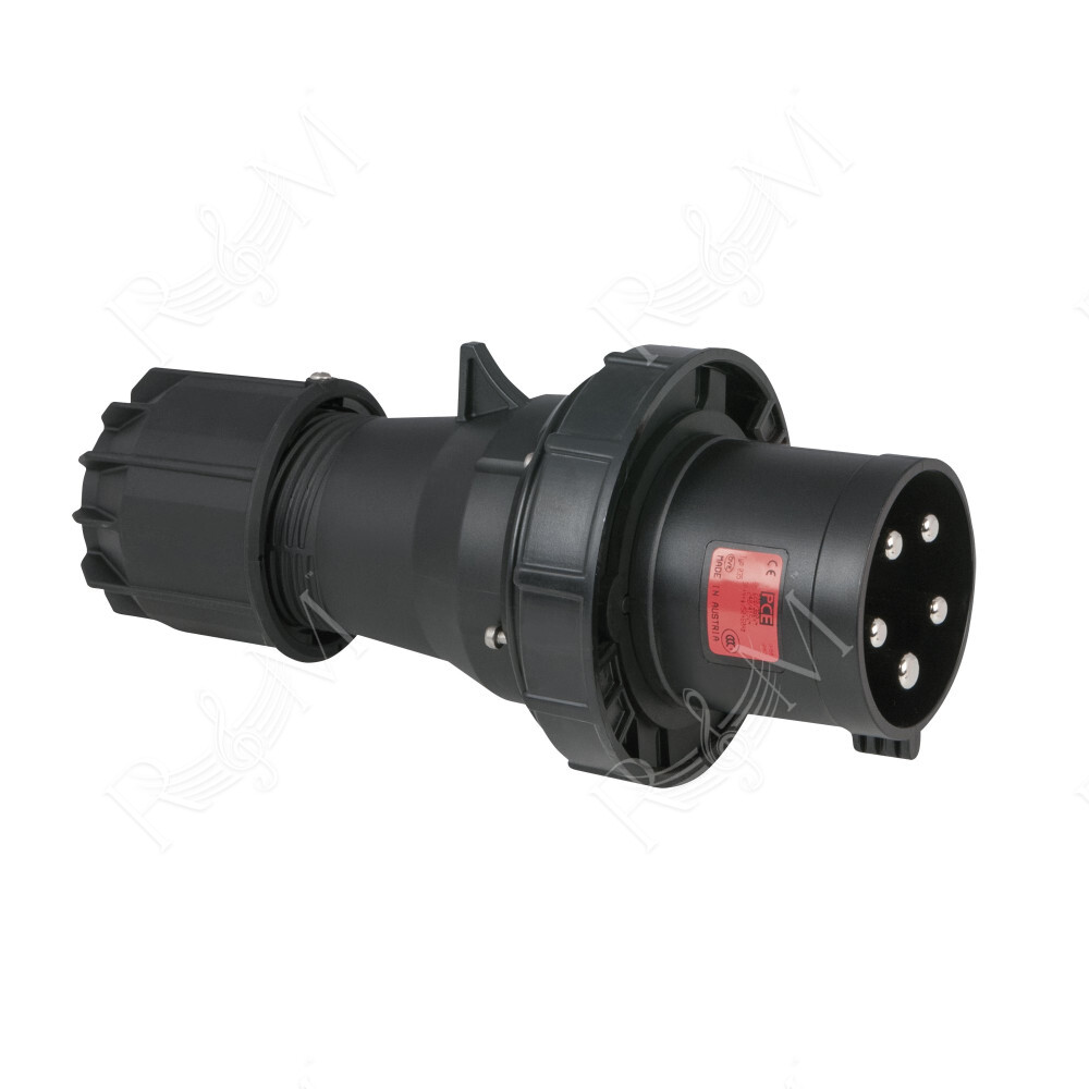 CEE 125 A/400 V 5-pin Plug male Nero - IP67