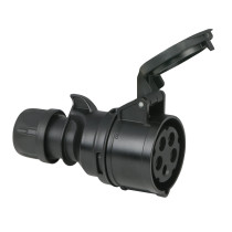 CEE 16 A/400 V 5-pin Plug female Nero - Turbo |Twist - IP44