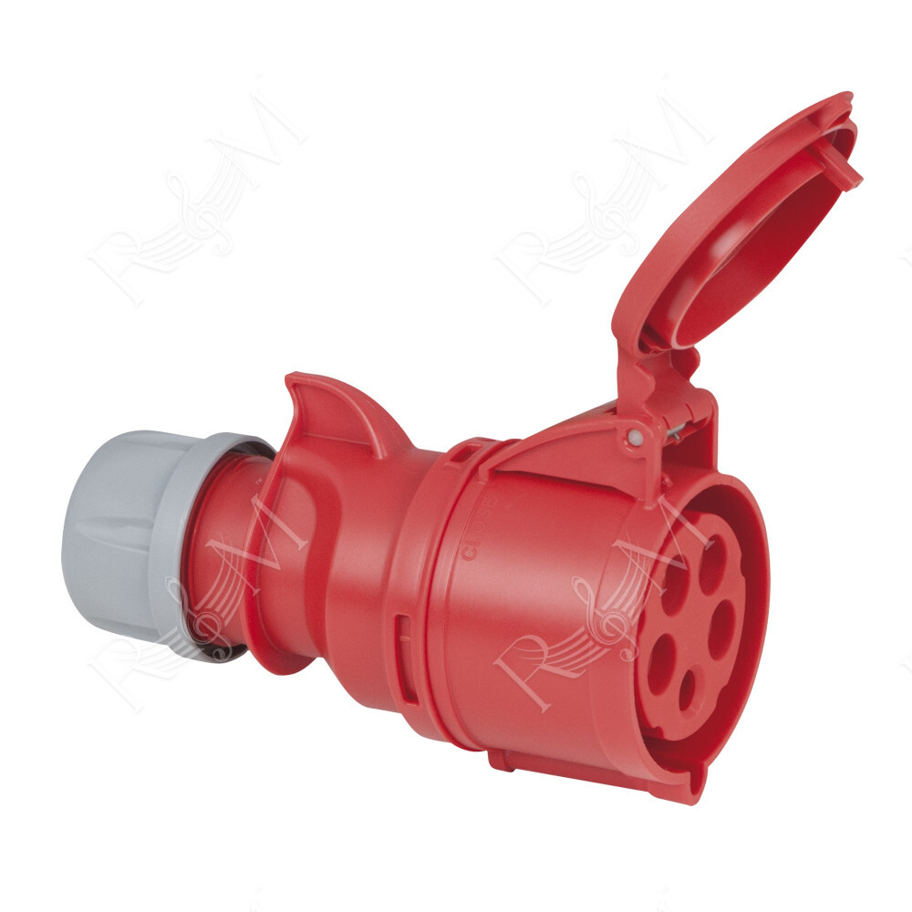 CEE 32 A/400 V 5-pin Plug female Rosso - IP44