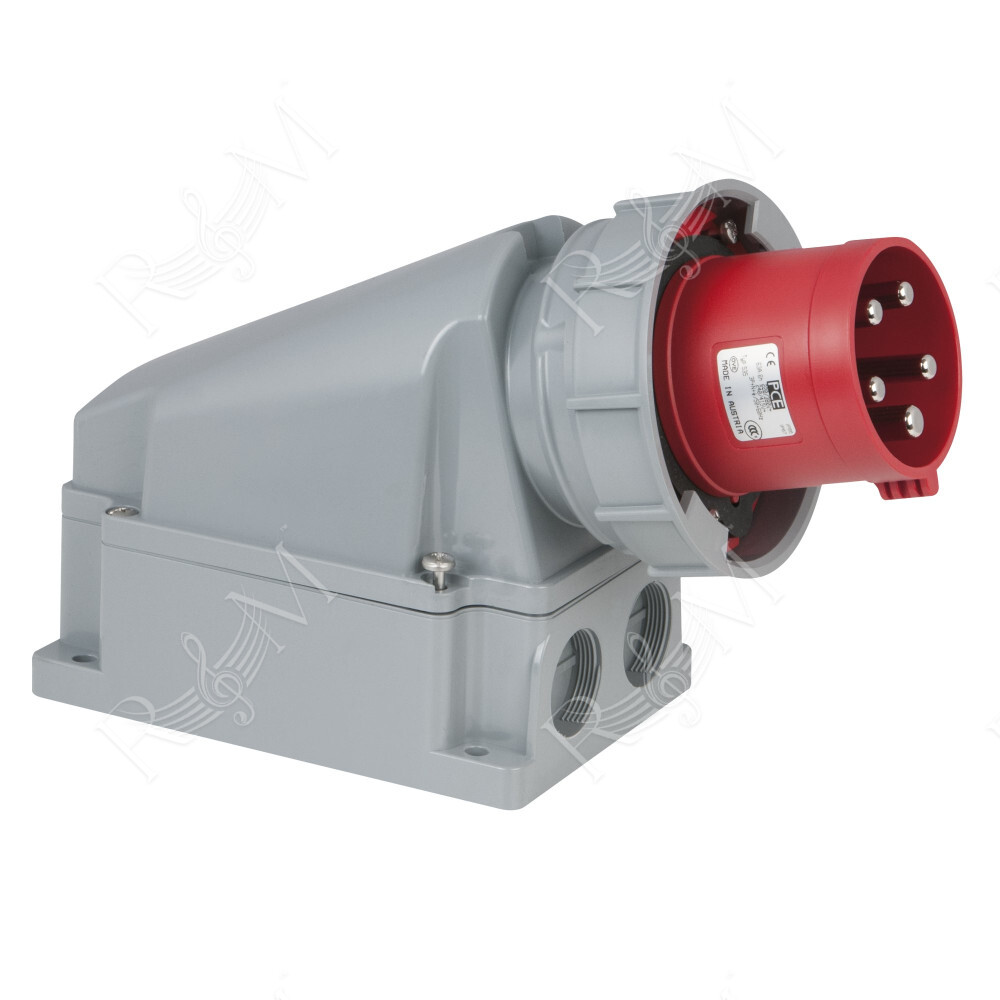 CEE 63 A/400 V 5P Wallmount - male Rosso - IP67