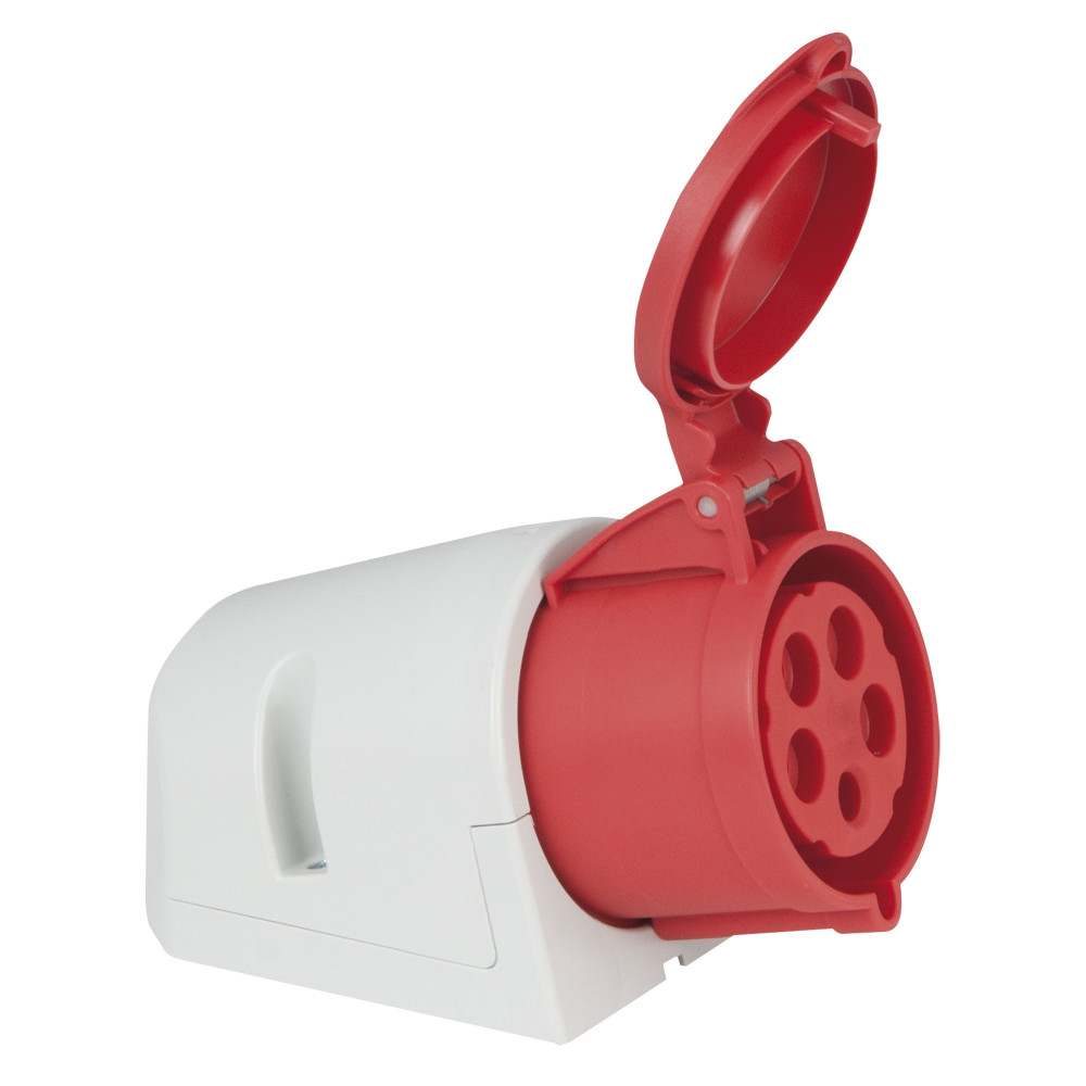 CEE 32 A/400 V 5P Wallmount - female Rosso - IP44
