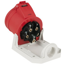 CEE 32 A/400 V 5P Wallmount - female Rosso - IP44