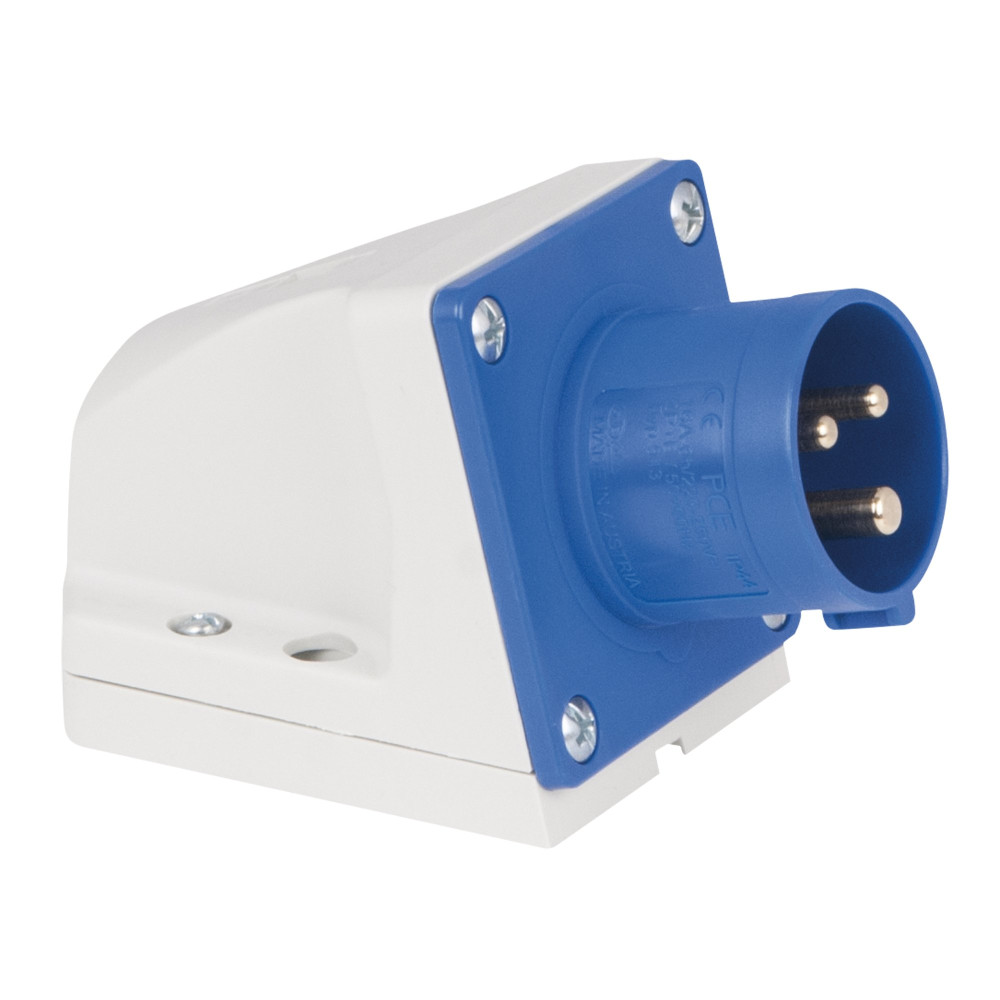 CEE 16 A/240 V 3P Wallmount - male Blu - IP44