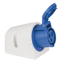 CEE 16 A/240 V 3P Wallmount - female Blu - IP44