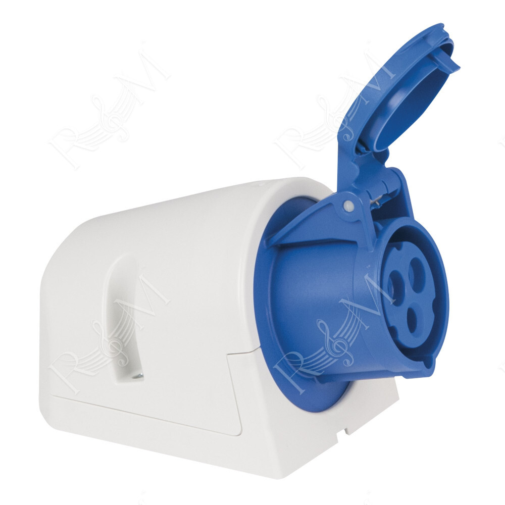 CEE 16 A/240 V 3P Wallmount - female Blu - IP44