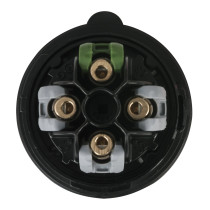 CEE 16 A/400 V - 4P Plug male Nero - Turbo Terminal - screwless - IP44