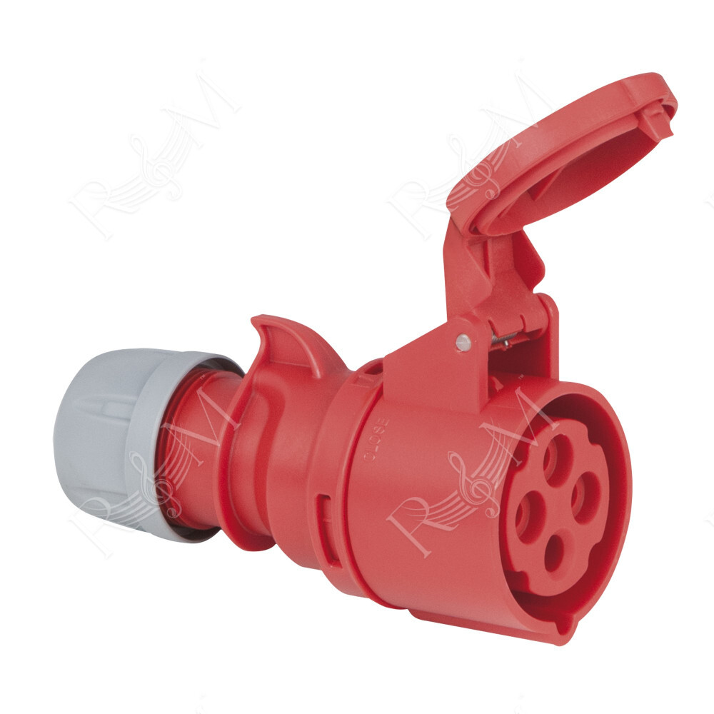 CEE 16 A/400 V 4-pin Plug female Rosso - IP44