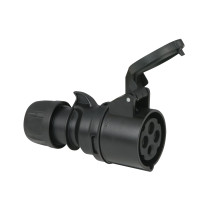 CEE 16 A/400 V 4-pin Plug female Nero - Turbo Terminal - screwless - IP44
