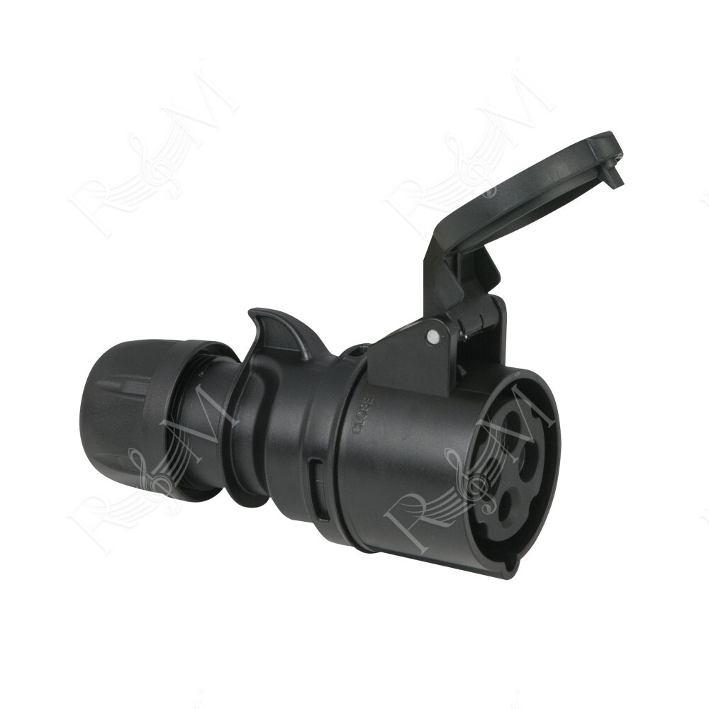 CEE 16 A/400 V 4-pin Plug female Nero - Turbo Terminal - screwless - IP44