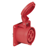 CEE 16 A/400 V - 4P Plug female Rosso - IP44