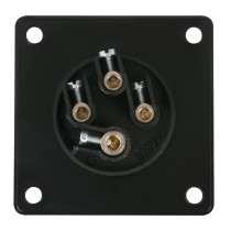 CEE 16 A/400 V - 4P Plug female Nero - IP44