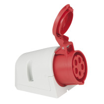 CEE 16 A/400 V 5P Wallmount - female Rosso - IP44