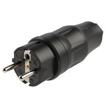 Connettore Schuko maschio in gomma