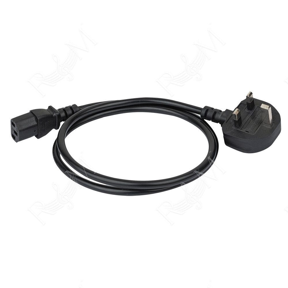 UK BS13 to IEC C13 plug 3x 1.0 mm²
