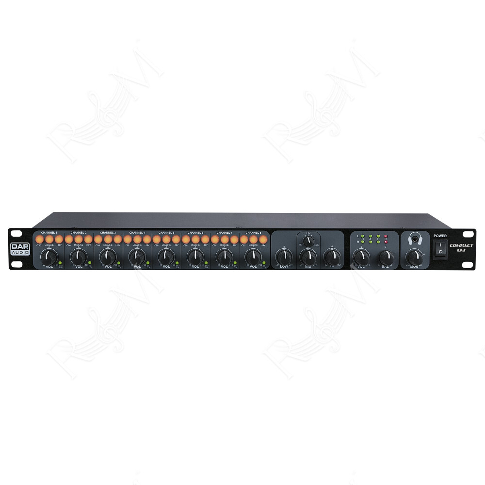 Compact 8.1 Mixer installazione 1U 8 canali - 1 zone