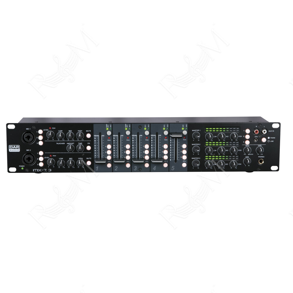 IMIX-7.3 Mixer installazione 2U 7 canali - 3 zone