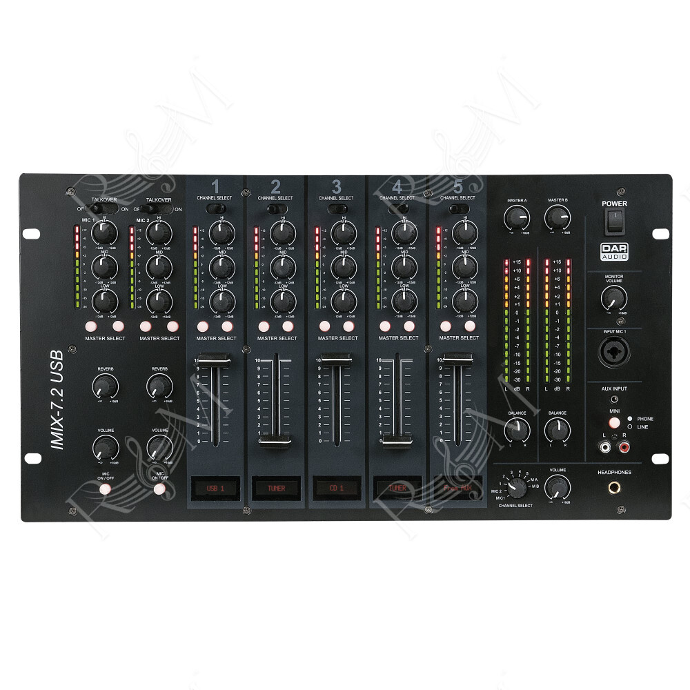 IMIX-7.2 USB Mixer USB installazione 6U 7 canali - 2 zone