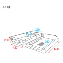 Case for Denon SC-5000 Con spazio per i cavi