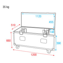 Case for 8x Pulse Pixel Bar 16 Con vano per gli accessori