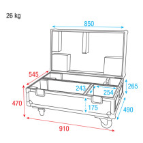 Case for Followspot 120 W Con vano per gli accessori