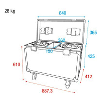 Flight case per 2 x Shark - The Meg